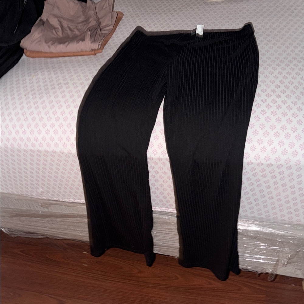 H&M Charcoal Ribbed Trousers